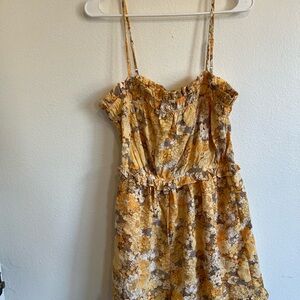 Forever 21 Yellow Floral Romper